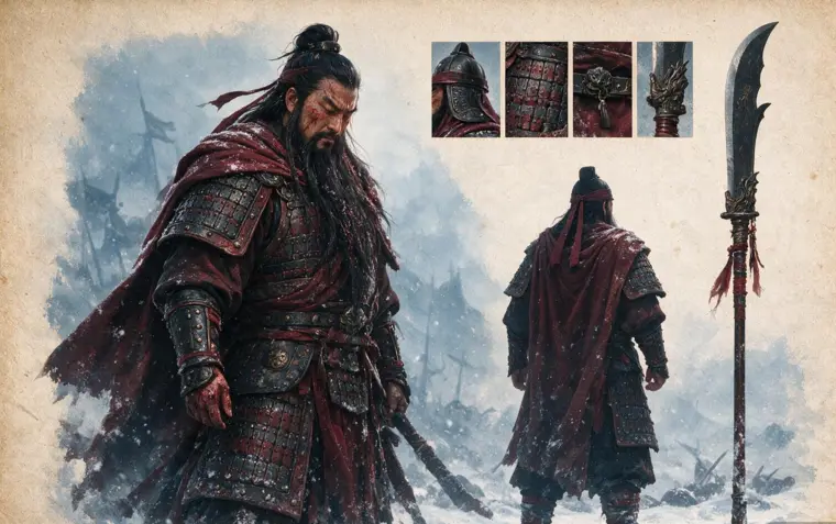 关羽造型概念图版 · 铁雪凡人态